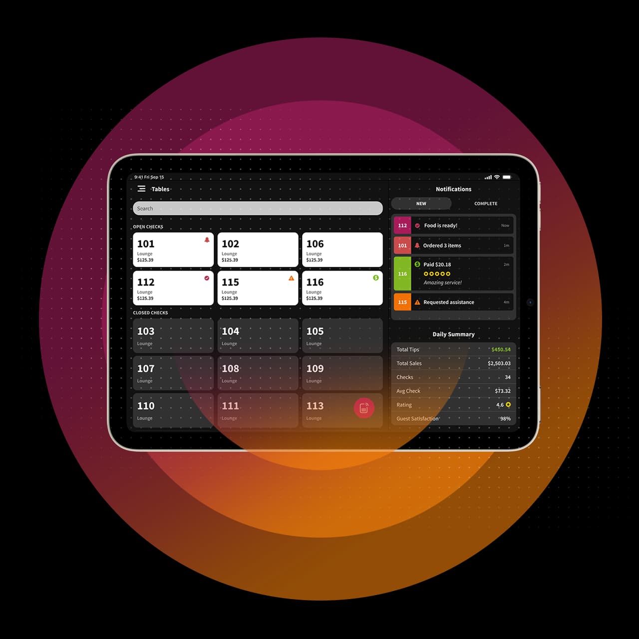 ServerFlow tableside app